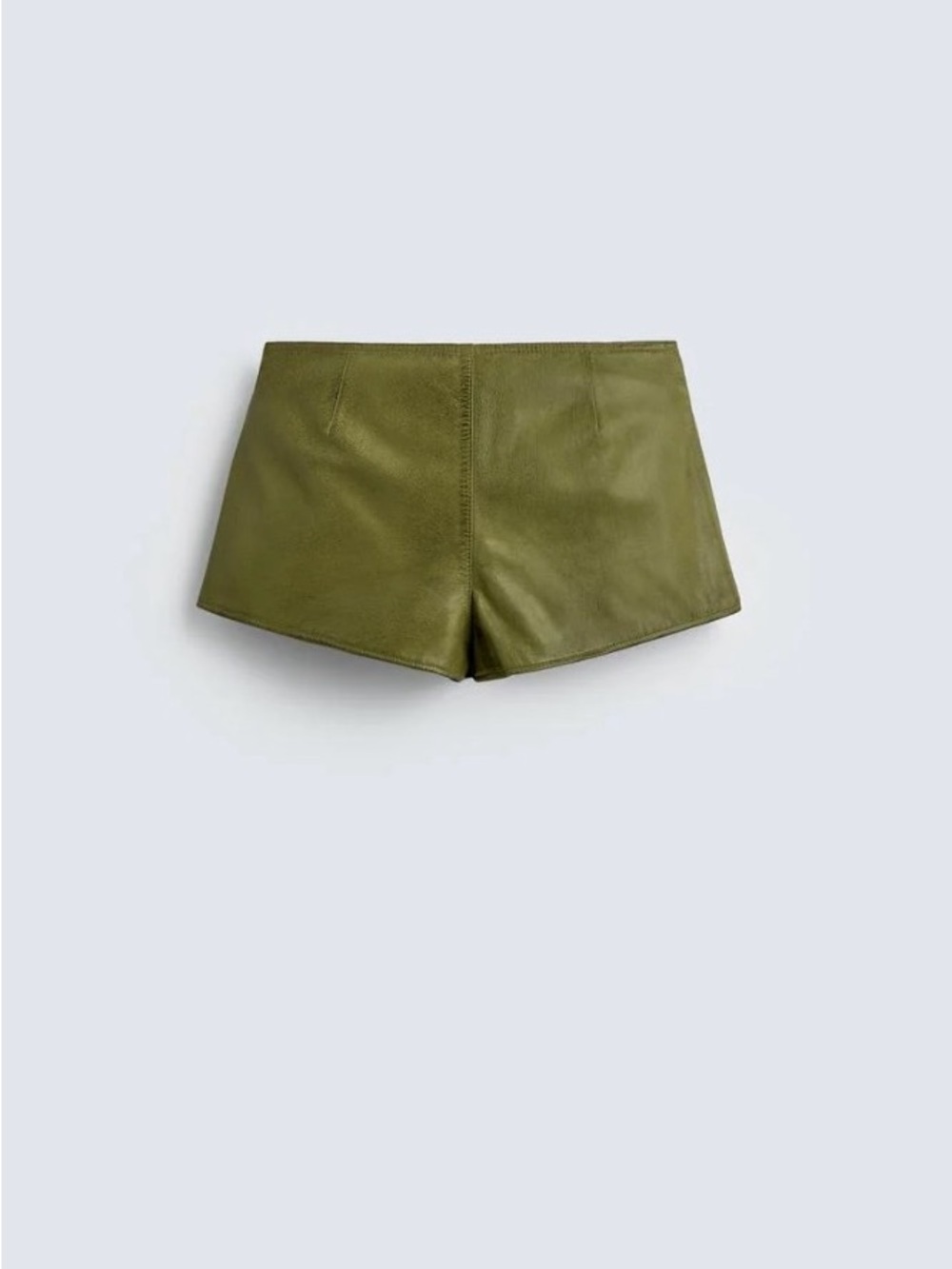 Zara Disney sold out collection  Olive Green Women's Leather Shorts New size 28
